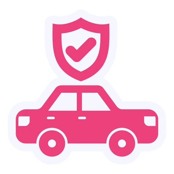 Car Insurance Vector Glyph Icon Design — Vector de stock