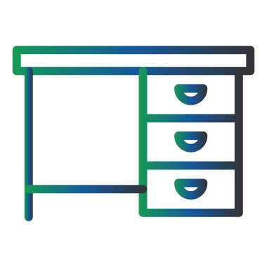 Desk cabinet. web icon simple illustration