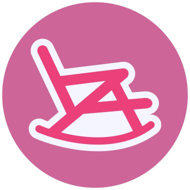 Rocking Chair web icon vector illustration