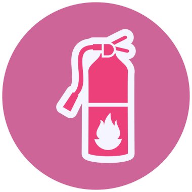 Yangın söndürücü Vektör Kabartma Simgesi Tasarımı 