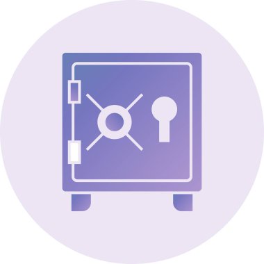 Vault icon illustration, simple web 