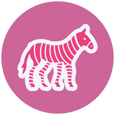Zebra web icon vector illustration