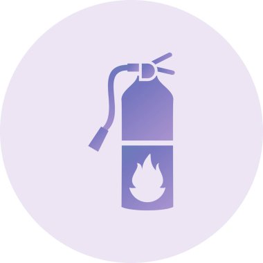 Yangın söndürücü Vektör Kabartma Simgesi Tasarımı 