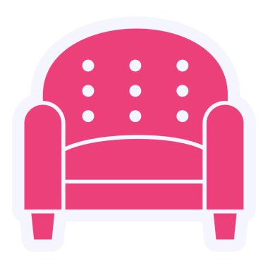 Sandalye. Web simgesi basit illüstrasyon