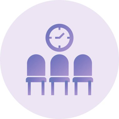 Bekleme odası. Web simgesi basit illüstrasyon