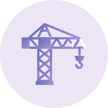 crane icon in trendy style isolated background