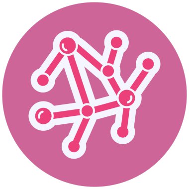 Moleküler. Web simgesi basit illüstrasyon