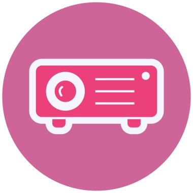 Projektör Vektör Şekil Simgesi Tasarımı