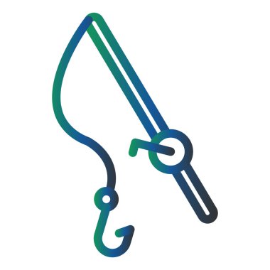 Balıkçılık simgesinin vektör illüstrasyonu