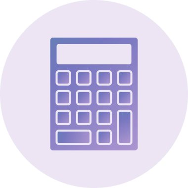 hesap makinesi web simgesi, basit vektör illüstrasyonu