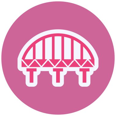 Bridge  icon, concept illustration, outline symbol, vector flat.