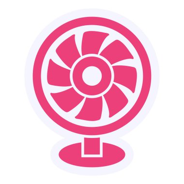 fan simple graphic icon, vector illustration