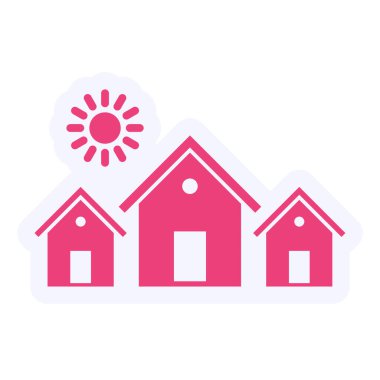 Residential Area vector icon modern illustration
