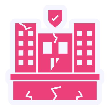 Earthquake . web icon simple illustration