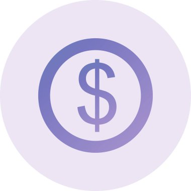 dollar sign flat illustration icon