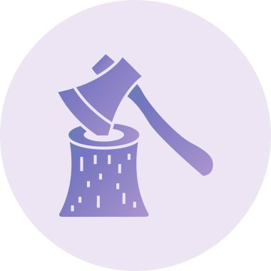 Axe Vektör Kabartma Simgesi Tasarımı