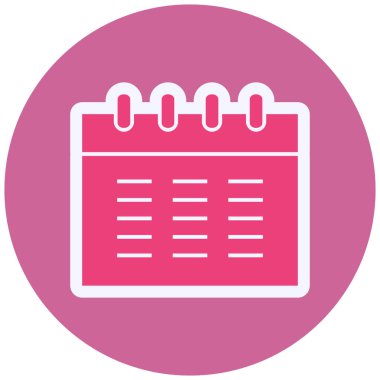 Takvim simgesi vektör illüstrasyonu 