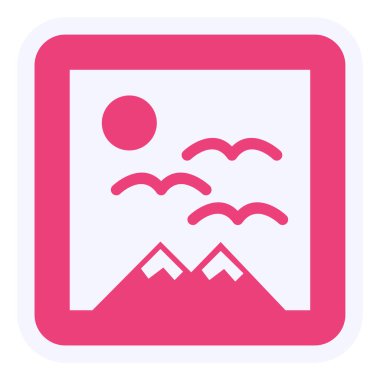 Modern resim simgesinin vektör illüstrasyonu