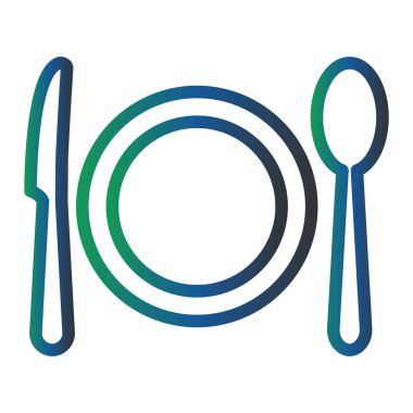 Çatal bıçak. Web simgesi basit illüstrasyon