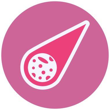 Kuyruklu yıldız. Web simgesi basit illüstrasyon