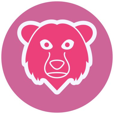 ayı ağ ikonu vektör illüstrasyonu