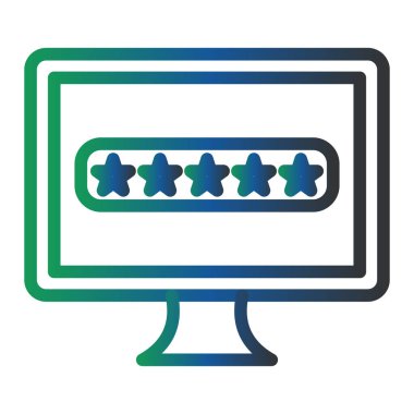 web icon. simple illustration of computer monitor vector icons for any design. Customer Review