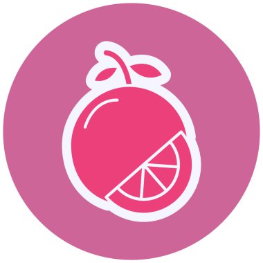 orange icon, simple illustration. flat design style