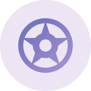 Tekerlek. Web simgesi basit illüstrasyon