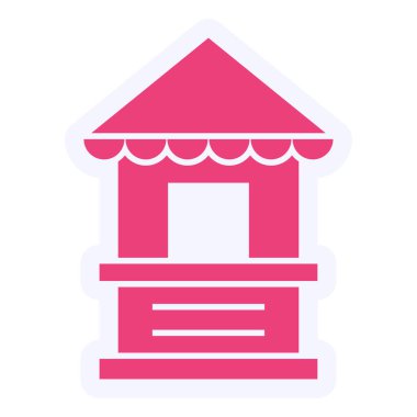 Bilet Kutusu Vektör Kabartma Simgesi Tasarımı