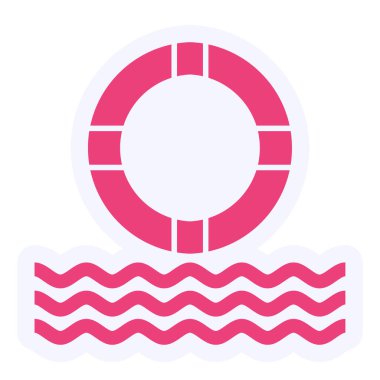 safety swimming pool ring, vector illustration