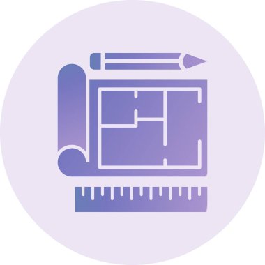 vector illustration of construction and education icon. House Plan