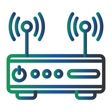 WiFi yönlendirici kutsal kişilerin resmi, vektör çizim