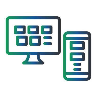 Ui Tasarım modern simgesinin vektör çizimi