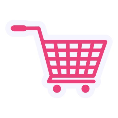 shopping cart icon, simple illustration