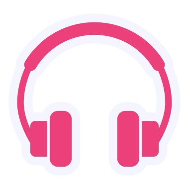 kulaklık simgesi vektör illüstrasyonu