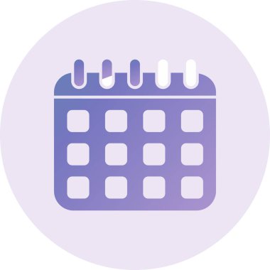 Takvim simgesi vektör illüstrasyonu 