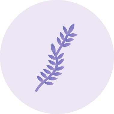 branch with leaves, simple illustration