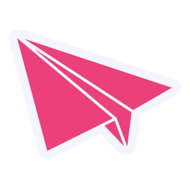 paper plane icon, simple web illustration