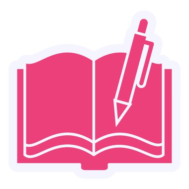 Kitap simgesinin vektör illüstrasyonu 