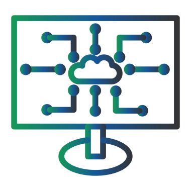 şebeke. Web simgesi basit illüstrasyon