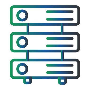 Sunucu. Web simgesi vektör illüstrasyonu