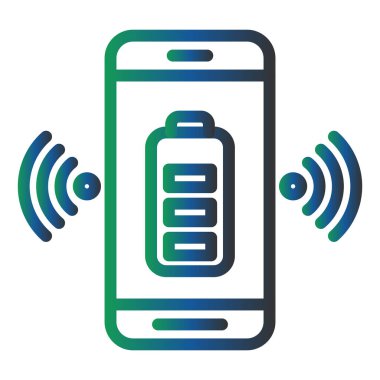 Kablosuz Yükleme Vektörü Kabartma Simgesi Tasarımı