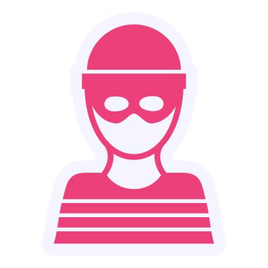 Soyguncu. Web simgesi basit illüstrasyon