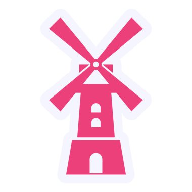 Wind Mill web icon vector illustration