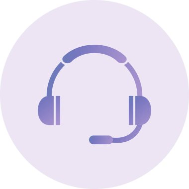 Kulaklıklar. Web simgesi vektör illüstrasyonu