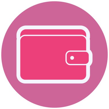 Cüzdan. Web simgesi basit tasarım