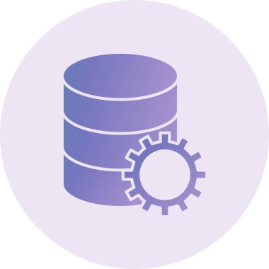 veritabanı. Web simgesi basit illüstrasyon