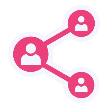 Ağ Vektörü Kabartma Simgesi Tasarımı 