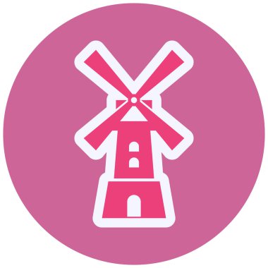 Wind Mill web icon vector illustration