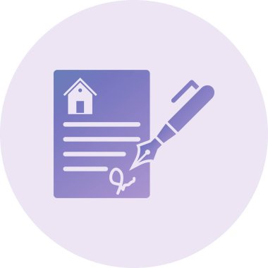 vector illustration of a simple Contract  icon
